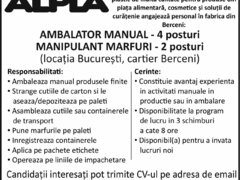 Ambalator manual, manipulant marfuri